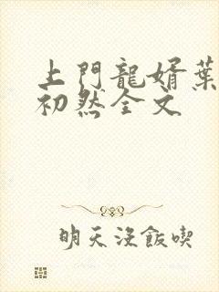 上门龙婿叶辰萧初然全文
