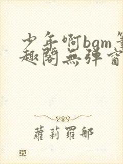 少年啊bgm笔趣阁无弹窗免费