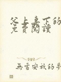 父上妻下的小说免费阅读封面