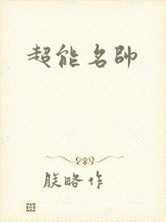 超能名帅封面