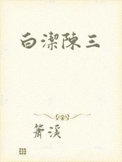 白洁陈三封面