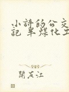 小诗的公交车日记 半煤化工