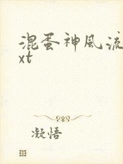 混蛋神风流史txt