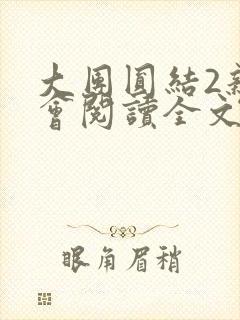 大团圆结2亲情会阅读全文