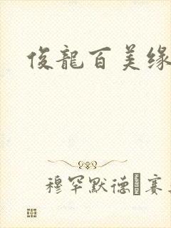 俊龙百美缘小说封面