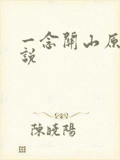 一念关山原著小说封面