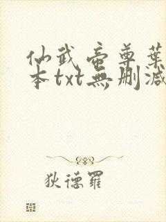 仙武帝尊叶辰全本txt无删减