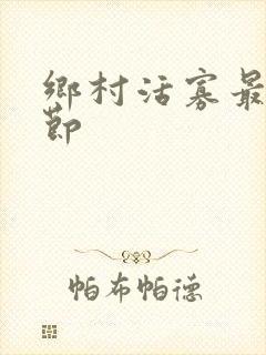 乡村活寡最新章节