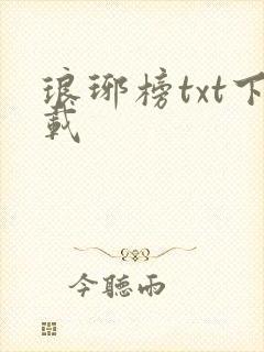 琅琊榜txt下载