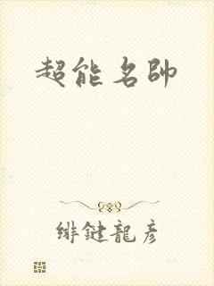 超能名帅封面