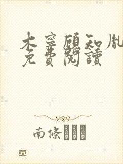 木宁顾知胤小说免费阅读封面