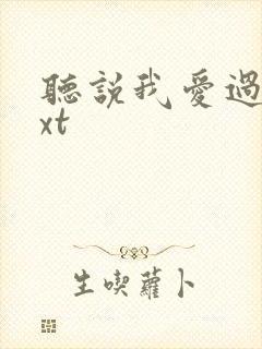 听说我爱过你txt