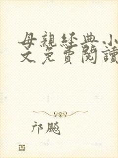 母亲经典小说全文免费阅读封面