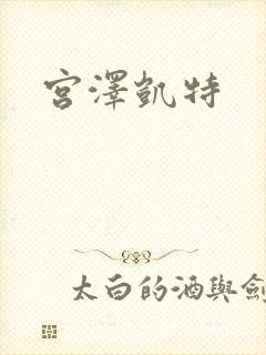 宫泽凯特封面