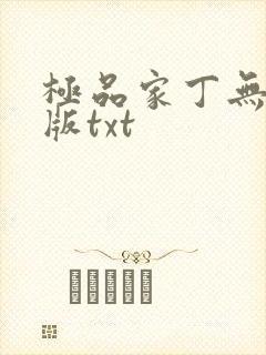 极品家丁无删减版txt