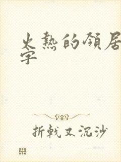 火热的领居中文字封面