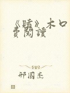 《赌》木口银免费阅读封面