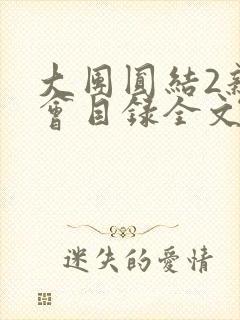 大团圆结2亲情会目录全文阅读视频