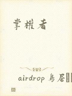 掌权者封面