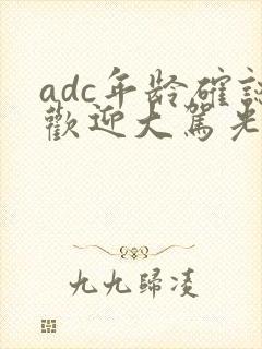 adc年龄确认欢迎大驾光临小说封面