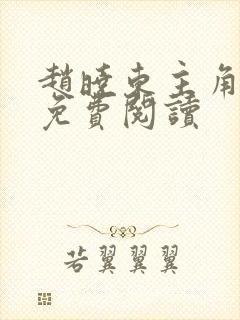 赵晓东主角小说免费阅读