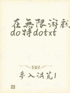 在无限游戏大里do特dotxt封面