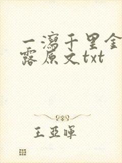 一泻千里金银花露原文txt