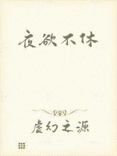 夜欲不休封面