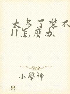 太多了装不下h11怎么办封面