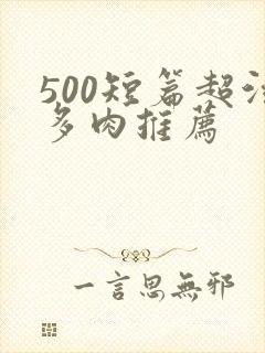 500短篇超污多肉推荐封面