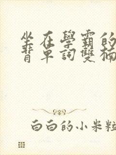 坐在学霸的鸡上背单词双楠