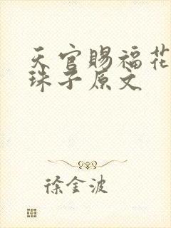 天官赐福花怜塞珠子原文