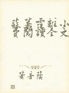 苏莱霍离小说免费阅读全文