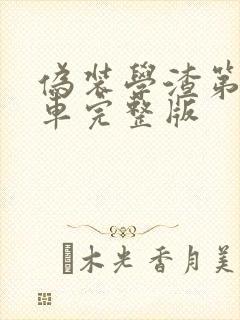 伪装学渣第一次车完整版封面