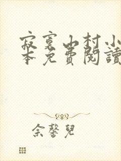 寂寞山村小说全本免费阅读