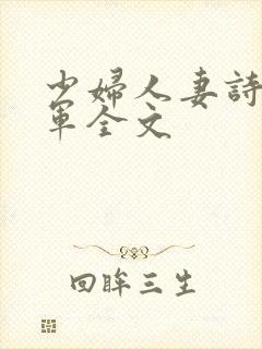 少妇人妻诗雨小军全文