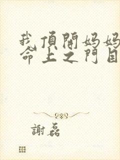 我顶开妈妈的生命上之门目录封面