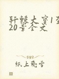 轩辕大宝1至720章全文封面