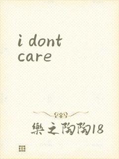 i dont care封面
