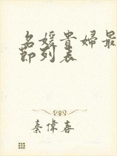 名媛贵妇最新章节列表