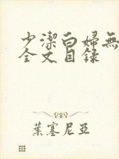 少洁白妇无删减全文目录