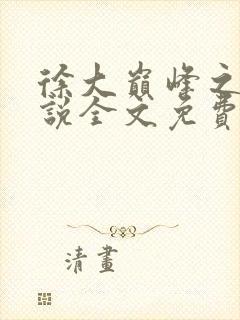 徐大巅峰之路小说全文免费阅读