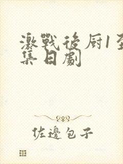 激战后厨1至5集日剧封面