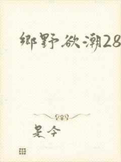 乡野欲潮28章封面