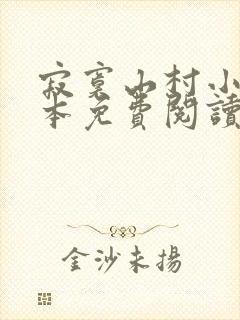 寂寞山村小说全本免费阅读