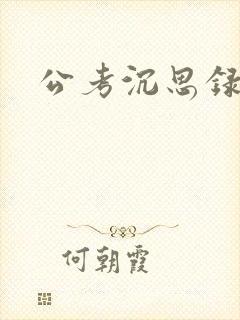 公考沉思录封面