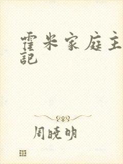 霍米家庭主妇日记封面