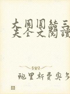 大团圆结三女一夫全文阅读封面