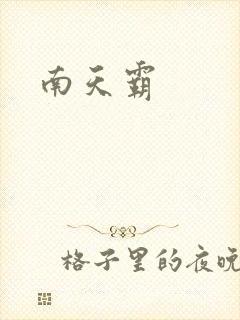 南天霸封面
