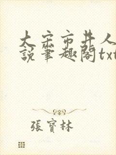 大宋市井人家小说笔趣阁txt